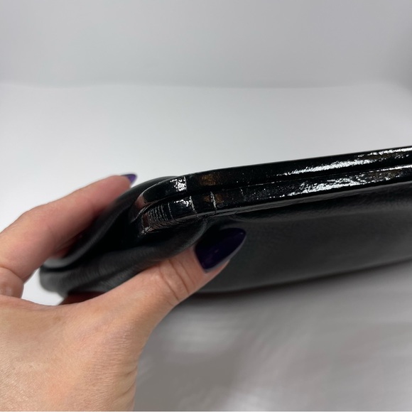 Rosie Pope Maternity Soft Black Leather Diaper Clutch - Picture 7 of 15